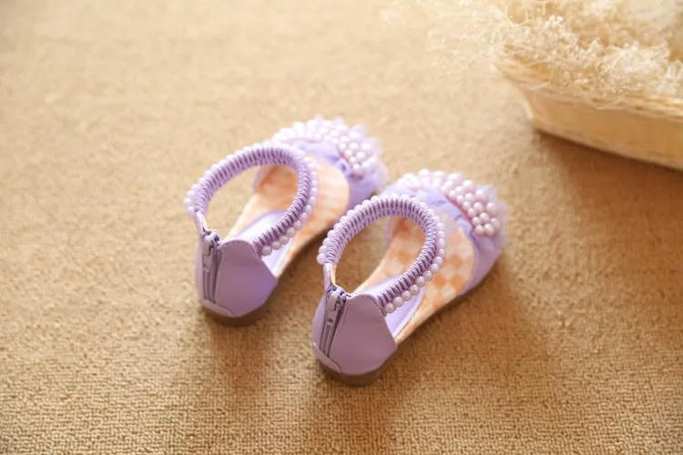 Фиолетовый розовый белый обувь для детей девочек туфли принцессы модные сандалии для девочек Детские дизайнерские кеды летние новые