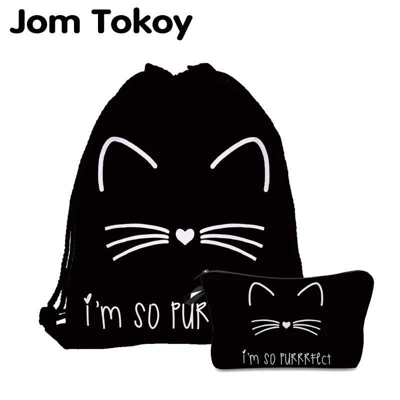 Jom Tokoy 2020 Новый Модный комплект из 2 предметов женский рюкзак с 3D принтом Милая