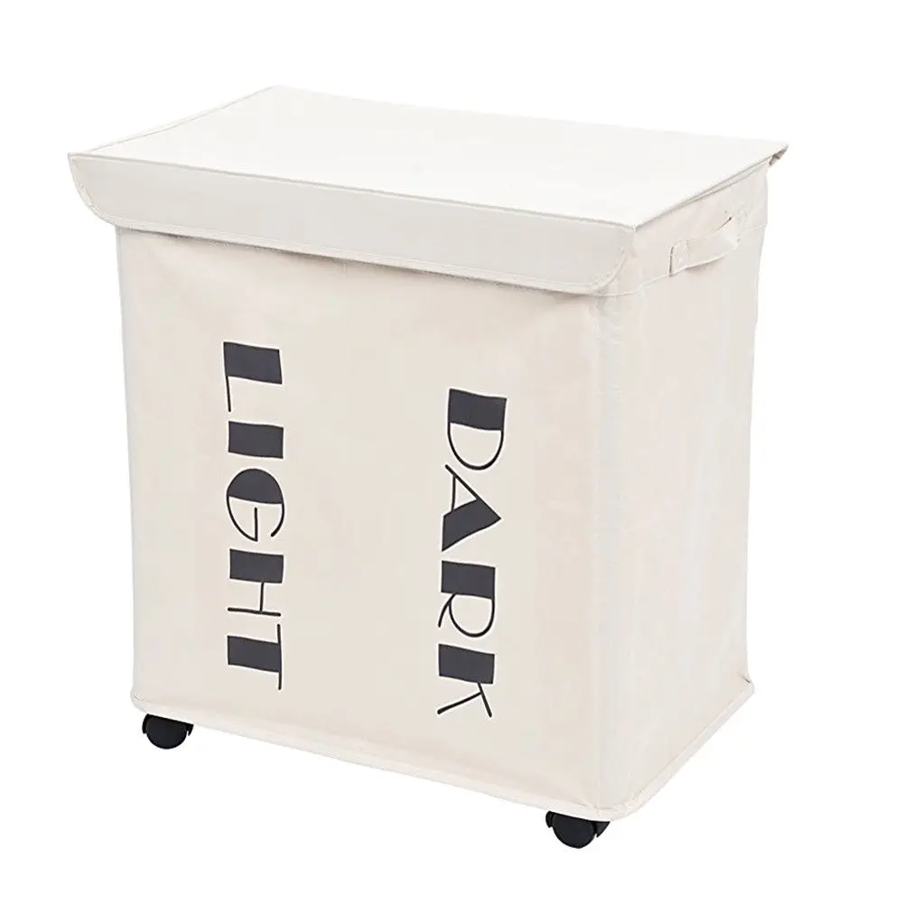 2 القسم سلة الغسيل طوي المتداول الغسيل فارز تعوق صندوق تخزين ملابس سلة بن المنظم حقيبة 2 القسم سلة الغسيل طوي المتداول الغسيل فارز تعوق صندوق تخزين ملابس سلة بن المنظم حقيبة