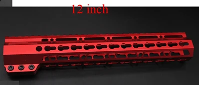 7 ''9'' 10 ''11'' 12 ''13,5'' 15 ''зажим Stlyle тонкий Handguard Rail Передняя Handguard Rail крепление системы анодированный красный - Цвет: 12 inch