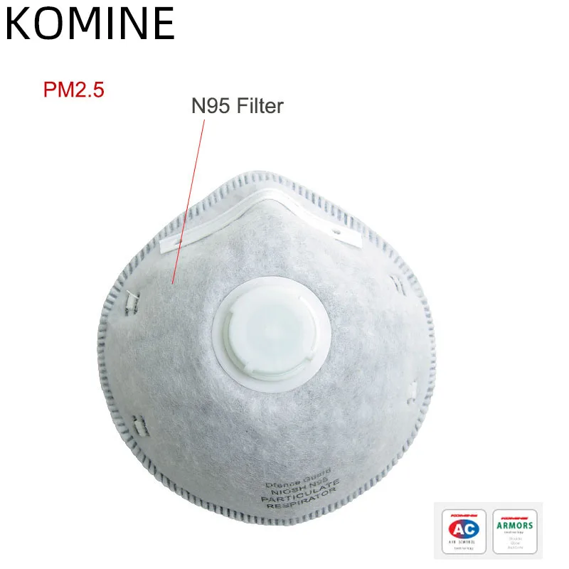 KOMINE PM2.5 противопротивотуманная маска дыхательная Пылезащитная маска фильтр с активированным углем респиратор Маска может быть повторно использована