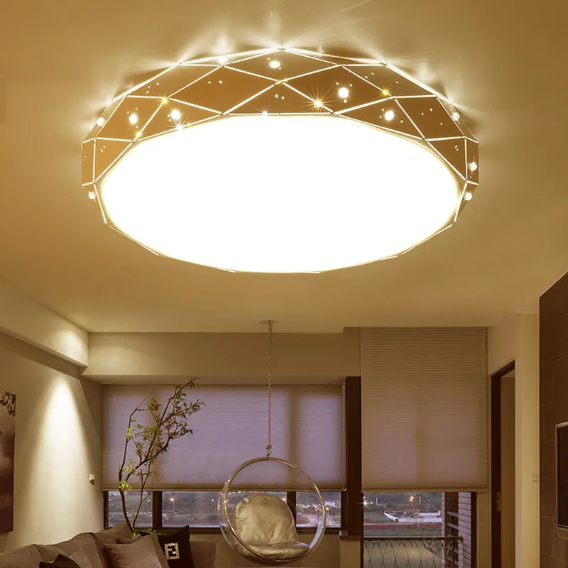 Modern Simple LED Round Ceiling Lamp Living Room Lights Creative Personality Warm Romantic