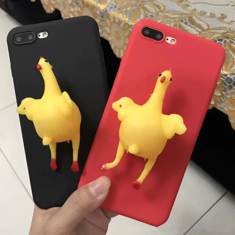 Новый 3D антистрессовый креативный чехол для телефона с изображением курицы яйце
