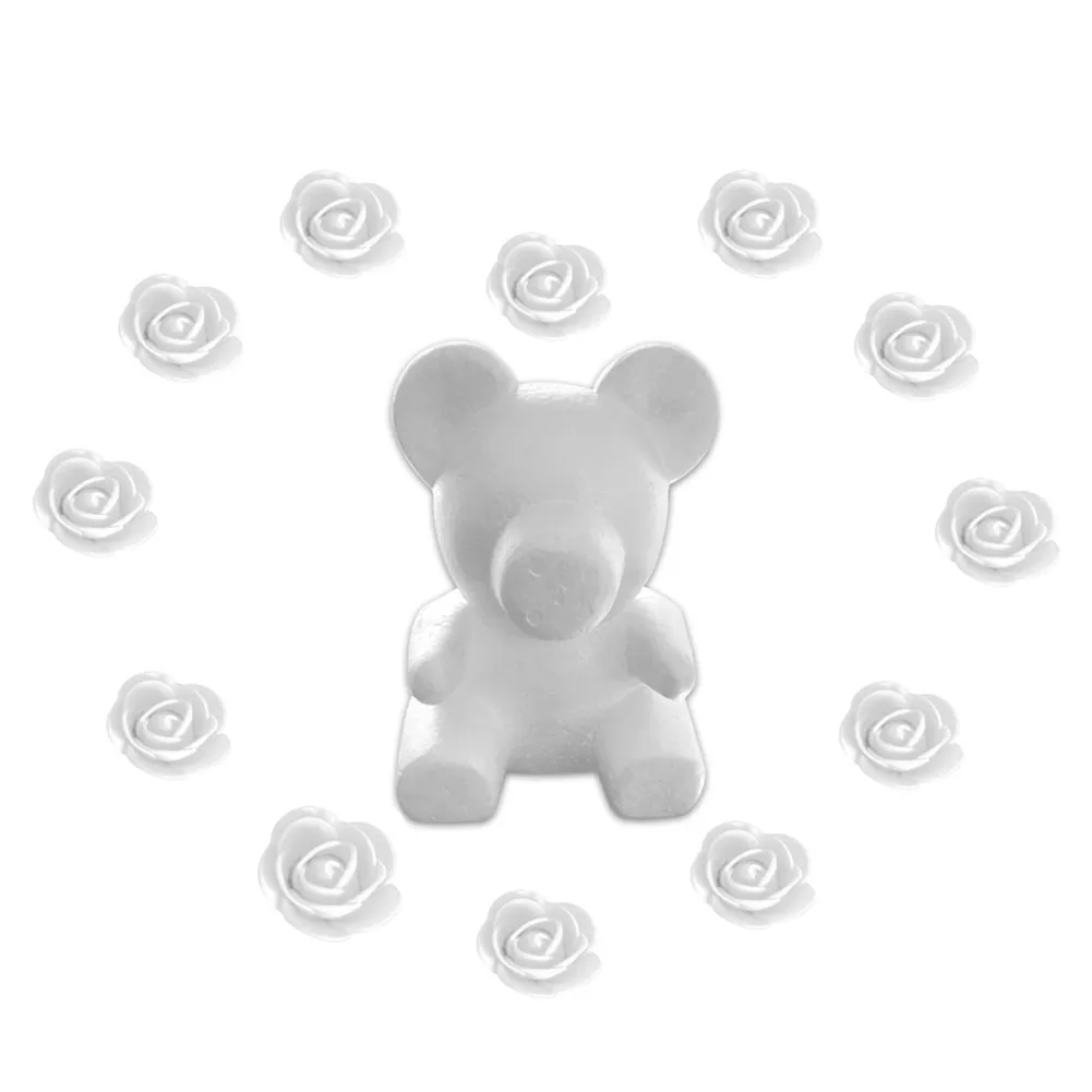 3D пенопластовый Медведь Мини пузырь Роза для рукоделия медведь модель куклы дропшиппинг