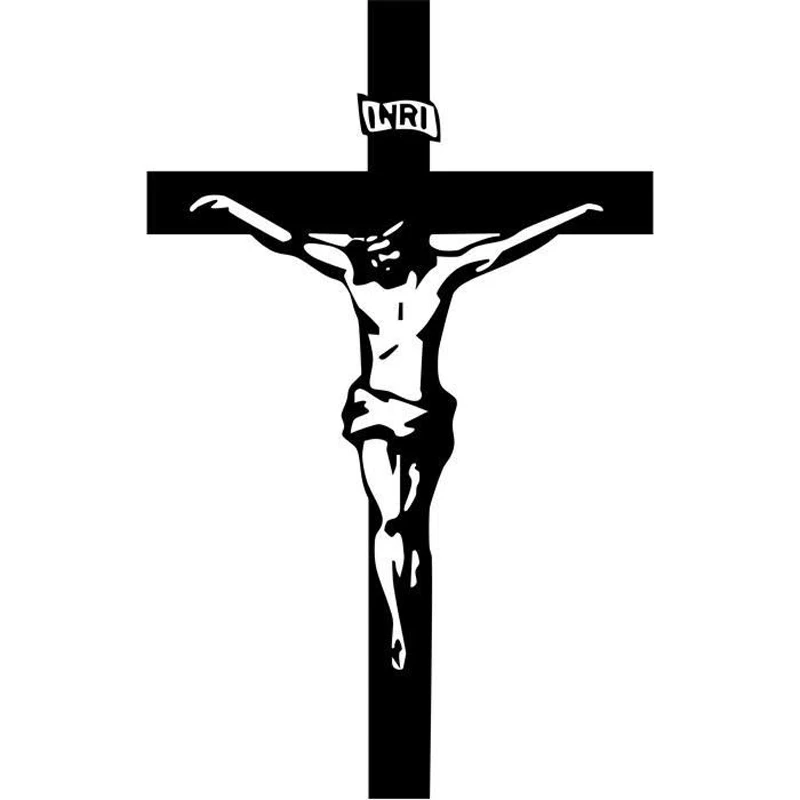 9.5cm*15cm Jesus Car styling Vinyl Decals Car Sticker Black/Silver Car ...