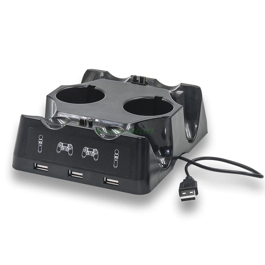 PS4 Pro Slim PS VR Move 4 контроллер зарядное устройство подставка светодиодный зарядная док-станция для sony Playstation 4 PS 4 PSVR Move аксессуары