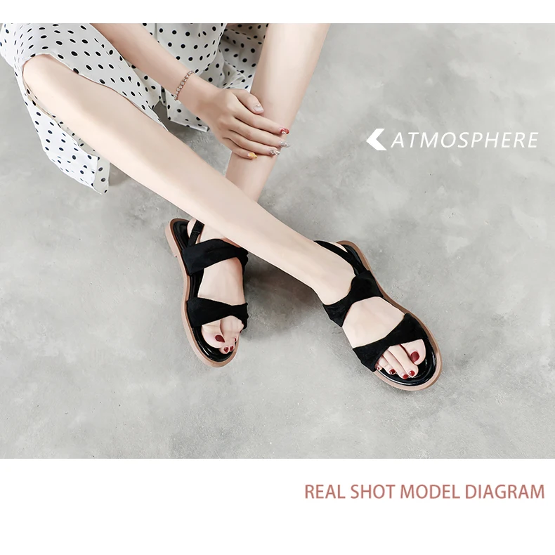 Woman Sandals Women Shoes Flat Sandals With Suede Upper GT3819-5
