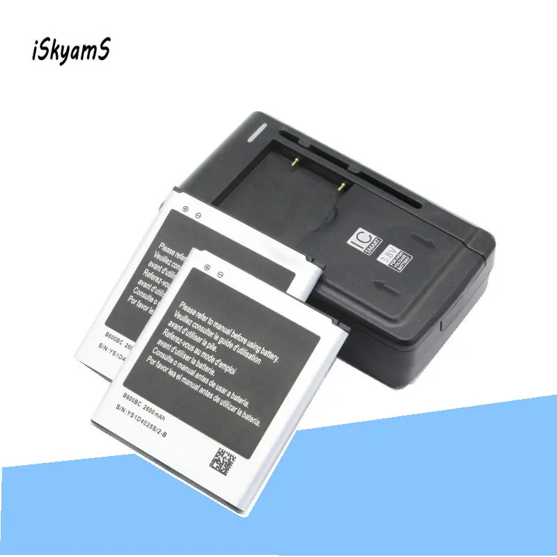 2x 2600mAh B600BC Replacement Battery +Charger For Samsung Galaxy S 4 SIV I9500 I9502 I9505 I9508 I9507V R970 S4 Active I9295 | Мобильные