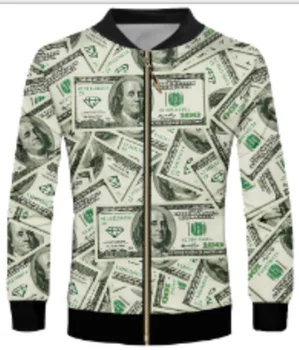 

3 Styles Real American Size Salt-n-Pepa-8-ball 3D Sublimation Print Zipper Up Jacket Pilot Bomber Jacket Coat street Jackets