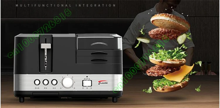 220V Multifunctional Electric Full-automatic Household Toaster Machine EU/AU/UK/US With Frying Pan Steamer Breakfast Maker