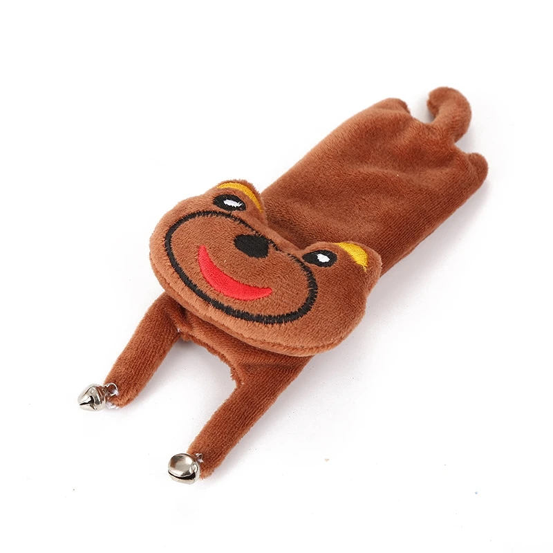 Cute Cat Toy Catnip Cat Toys Plush Bells Toy for Kitten Interactive Pet Kitten Solid Chew Kitten Toys Pet Cat Products - Цвет: Brown