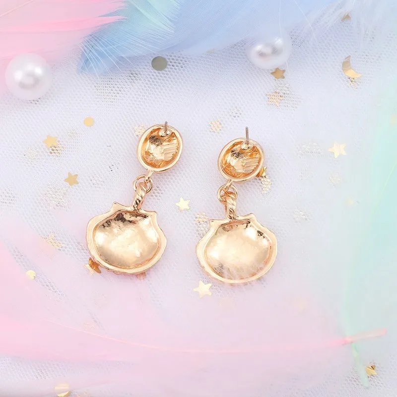 Trendy-Gold-Enamel-Sea-Shell-Stud-Earrings-Bohemian-Beach-Tassel-Seashell-Earrings-For-Women-Beach (6)