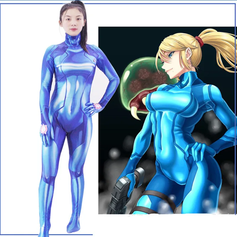 2018 Halloween Tights Costumes Women Samus Zero Aran Cosplay Costume 3D