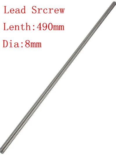 Free shipping!!! Good quality 8mm*490mm lead screw/thread rod for i3 3d ...