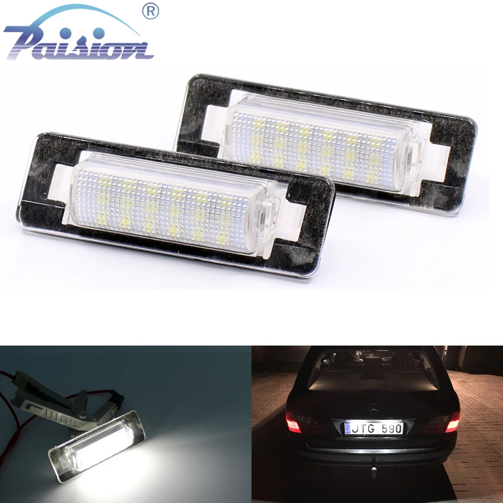 

2Pcs OEM Replacement LED License Plate Light Assemblies No Error For Mercedes Benz E Class W210 E320 300 E430 E55