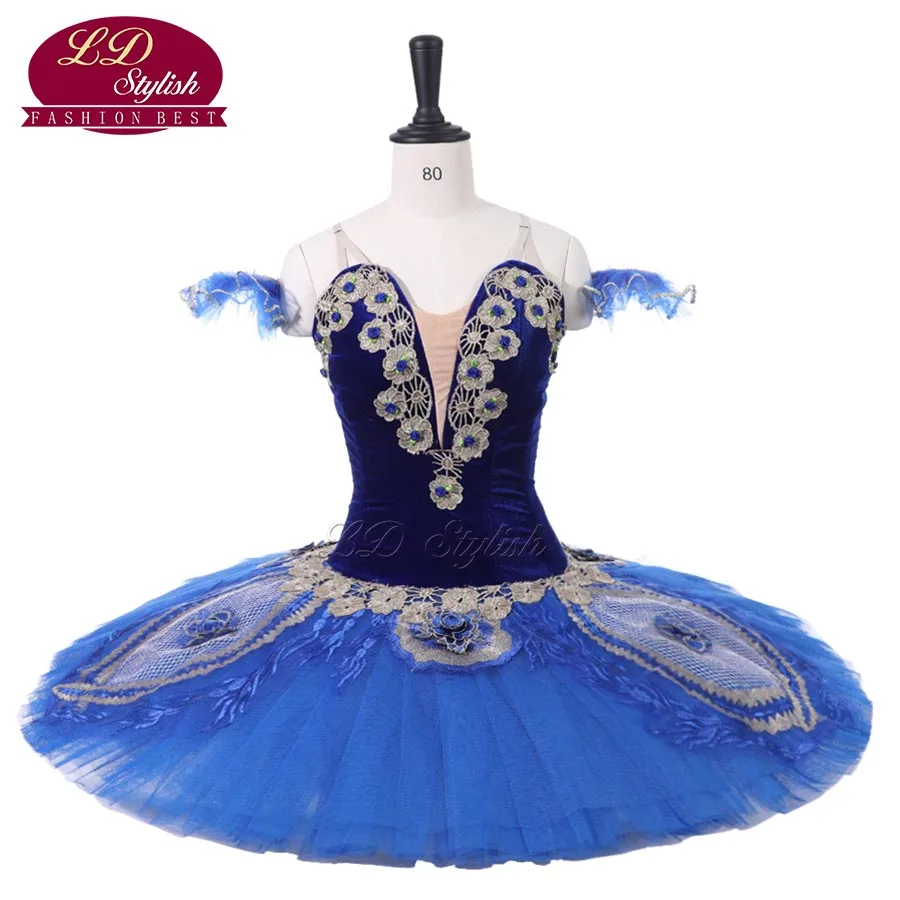 

Adult Blue Ballet Tutu Peacock Plum blossom Stage Performance Apperal Children Ballet Dance Competition Costumes Ballet Skirt