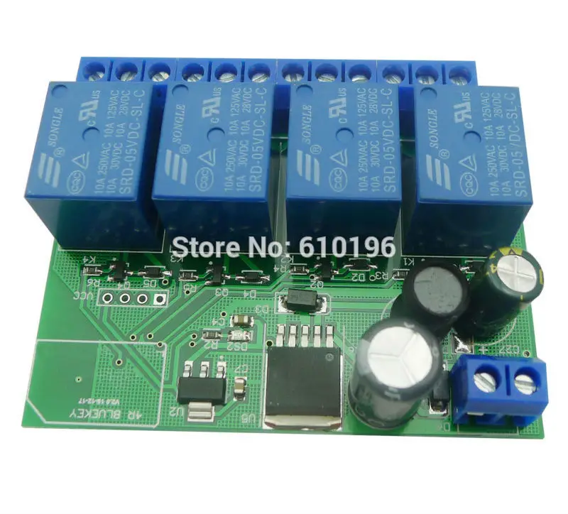 

4 Channel 12V Relay Module Bluetooth 4.0 BLE Switch for Apple Android Phone IOT