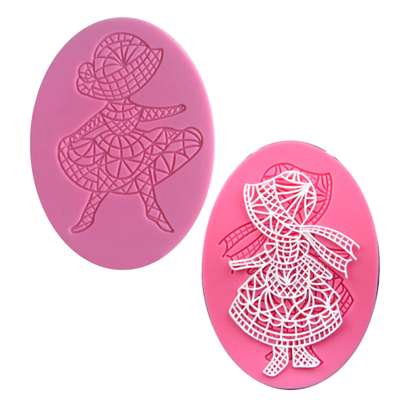 

Dancing Girl cooking tools wedding decoration Silicone Moud Fondant Sugar Craft Molds DIY Cake candy chocolate Decorating