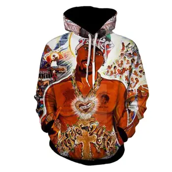 

3D Hoodies New Fashion Cool Print 2PAC Rap Tupac Mens Hoodie Sweatshirts Casual Hip Hop Streetwears Sweats Jerseys Dropship 5XL