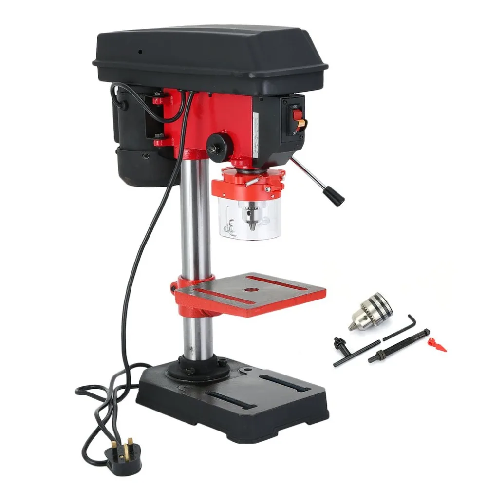 

350W 13MM Electric Drill Press 230V 50HZ Drill Bits Power Tools Rotary Pillar Drill Drilling Press Bench Machine Top Mounted