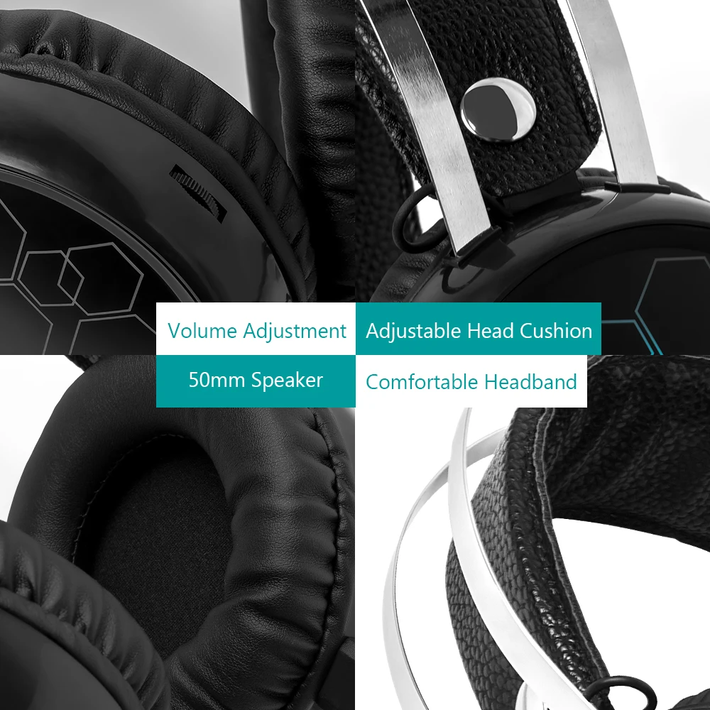 Günstig Professionelle 7,1 Gaming Headset Kopfhörer mit Mikrofon Gamer Surround Sound USB Wired für PC Computer Xbox One PS4 RGB Licht