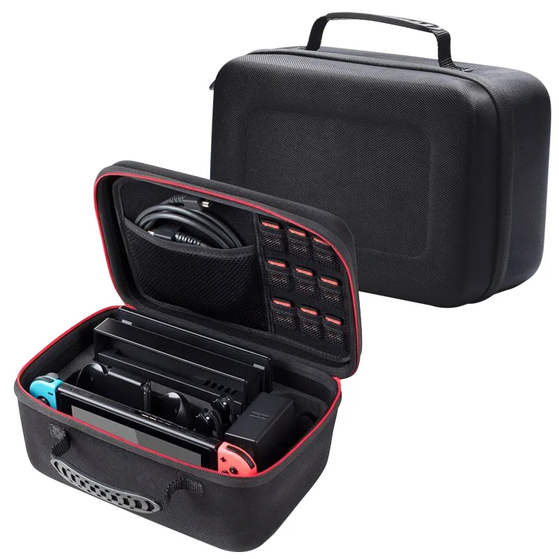 

Carrying Storage Case for Nintendo Switch, PortableTravel All Protective EVA Hard Messenger Bag Soft Lining 9 Games