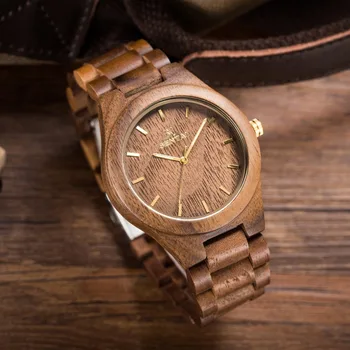 

2018 New Fashion Man Wooden Watches Brand wood watch Quartz casual watches for man famous brand wooden wristwatch chrismas gift