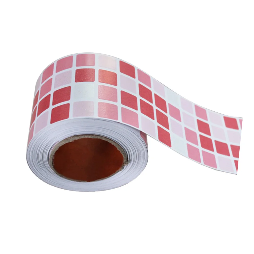 PVC Tile Floor Waistline Wall Paper Sticker Mosaic Decal Water-proof  Floor for Kitchen Bathroom Home Refurbishment DIY Decor 