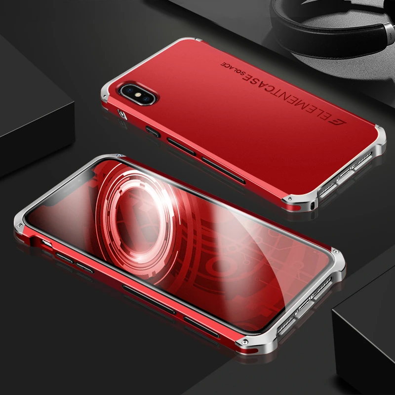 

Case For Iphone X Metallic Aluminum+Plastic Cover Luxury Phone Cases Coque for Iphone x Matte #010