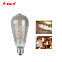Ампулы светодиодный E27 3 Вт 85-265V затемнения светодиодные лампы накаливания ST64 E27 светодиодный старинные ретро Эдисон Bombillas lampada