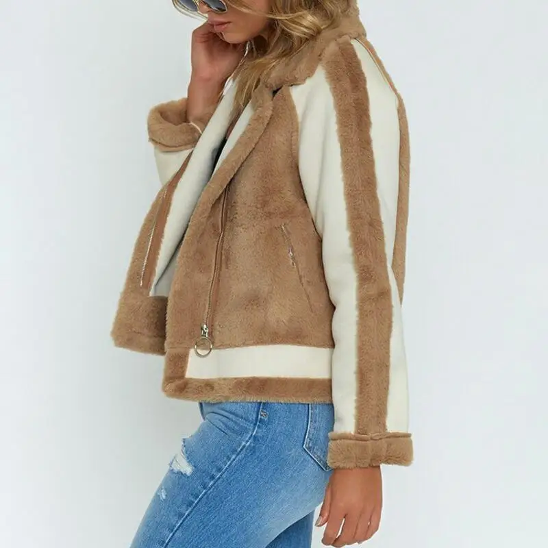 Beige Mode Msaiss En Mouton Hiver Luxe Laine Chaud De Manteau D'hiver Femmes Fourrure Peau Couture Veste ZanvRZA