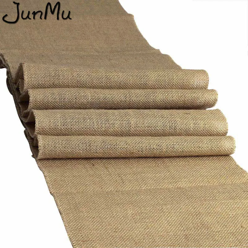 

One New Rustic Burlap Hessian Table Runner Natural Jute Vintage Wedding Party Decorations Supply