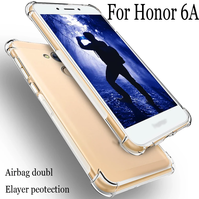 Для Huawei Honor 6a 6 A Air Cushion Case Прозрачный Кристальный Мягкий Силиконовый ТПУ противоударный чехол для телефона с полной защитой Honor6A чехлы