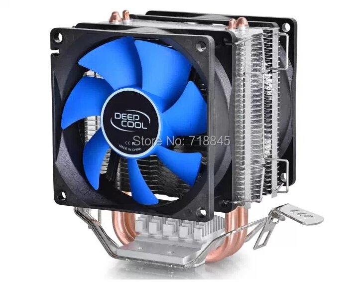 Two 8cm fan 2 heatpipes,tower side-blown,Intel LGA775/1155/1156,AMD 754/939AM2/AM2+/AM3 FM1/FM2, cpu radiator,CPU FAN,CPU cooler процессор other intel 775 pd 820 2 8 2m 800 cpu