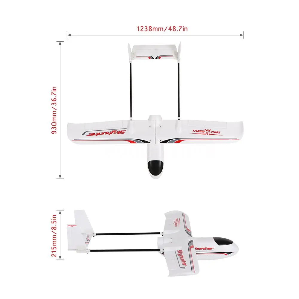 Sonicmodell Микро Мини Skyhunter 1238 мм Wingspan EPO FPV радиоуправляемый самолет комплект версии