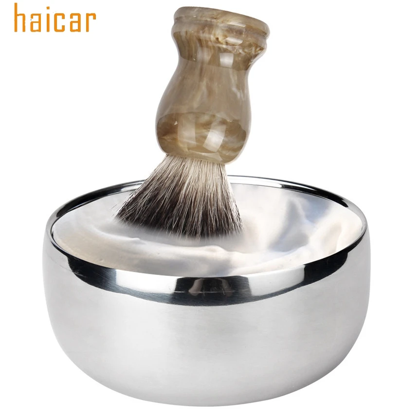 HAICAR Love Beauty Женская модная двухслойная кружка для бритья из нержавеющей стали