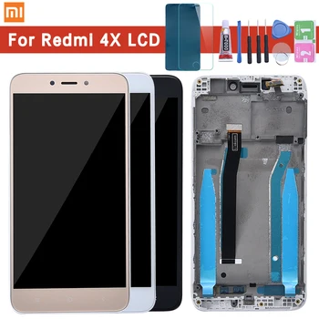 

For Xiaomi Redmi 4X LCD Display with Frame Screen Touch Panel Redmi 4X LCD Display digitizer Frame Assembly Spare Repair Parts
