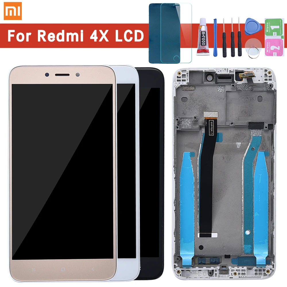 Beste Voor Xiaomi Redmi 4X Lcd Display Met Frame Screen Touch Panel Redmi 4X Lcd Display Digitizer Frame Assembly Onderdelen Reparatie onderdelen