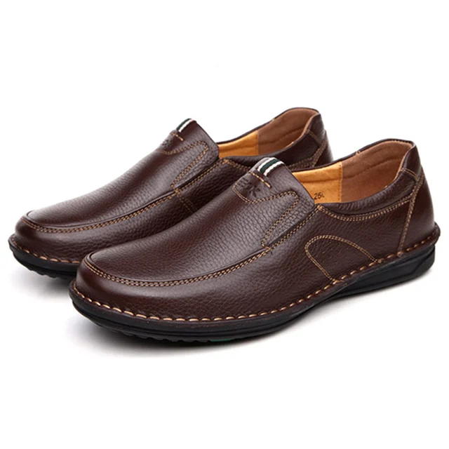 hot sale genuine leather men flats