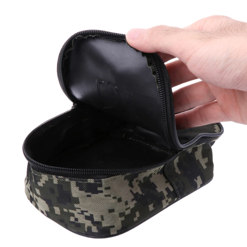 

Camouflage portable Fishing Reel bag Mini Pocket Fishing Tackle Pouch Case Outdoor Sports fishing supplies