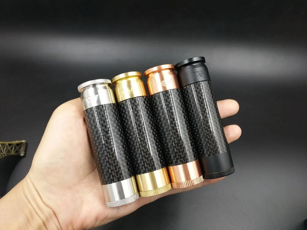 NEW Arrivals electric cigarette AV FIBER Mechanical Mod red copper/ brass Material fit 510 Thread 18650 Battery vape pen mod