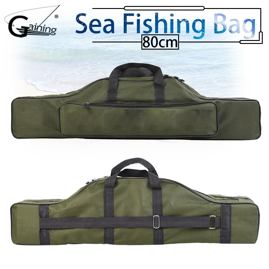 Waterproof 80cm Fishing Bag Oxford Cloth Folding Fishing Rod Reel Bag