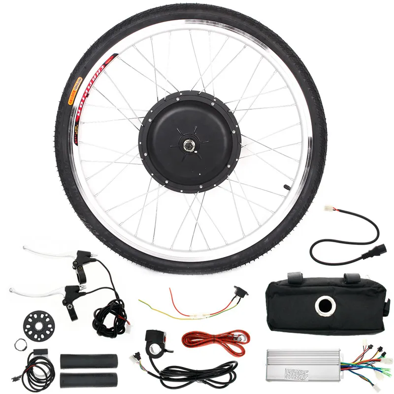 

New High Quality Durable Energy Saving 26" 48V 1000W Ebike Front Wheel Electric Bicycle Motor Conversion Kit Motor Hub#240299