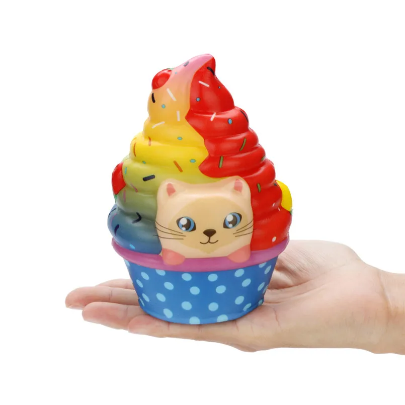 17 см Jumbo мультфильм анти-стресс Squishy игрушки Kawaii Panda клубника мороженое затычки игрушка медленный рост Squeeze милые детские игрушки Gift20