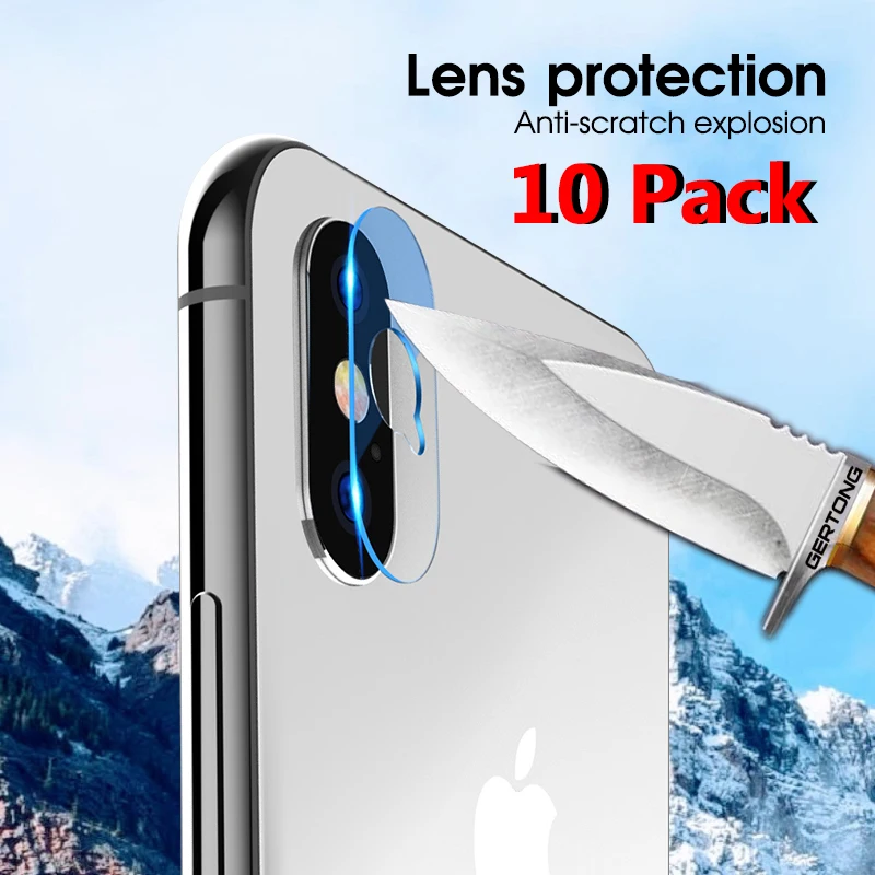 

10PCS/Lot Camera Lens Film Glass For iPhone X XS Max XR Screen Protector Cover For iPhone 7 8 Plus Protective Tempered Glass