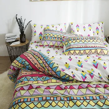 

SongKAum Cute Color 4pcs Duvet Cover Set Quilt Set Silk Quilt Duvet Twin Queen King Size Bedding Set Kids Adult