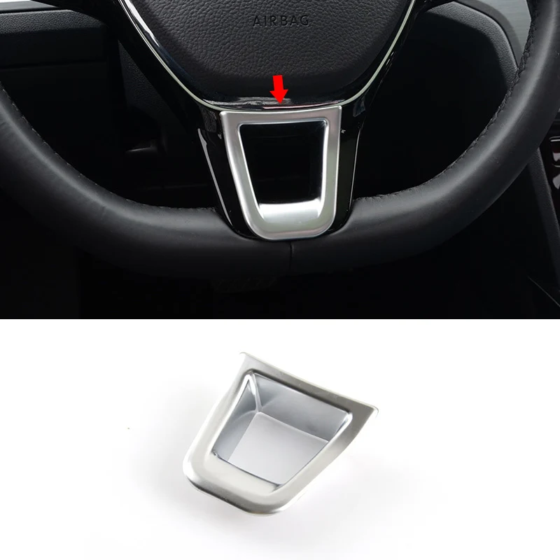 

For Tiguan mk2 2017 2018 ABS Plastic Car Accessories Styling Steering wheel Interior Kit Trim frame 1pcs