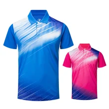 Новые быстросохнущие футболки для бадминтона для мужчин/женщин, теннисные майки, футболки для настольного тенниса, pingpong, спортивные топы A105