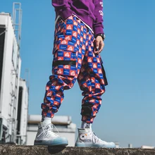 Men Funny Full Print Joggers Pants 2019 Mens Streetwear Sweatpants Male Hip Hop  Fashions Pocket Track Pants Pantacourt Homme