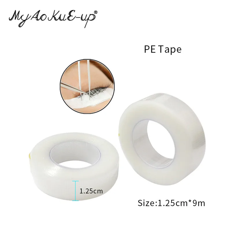 Micropore Бумага 24 рулона/набор PE медицинская лента для наращивания ресниц шелковая глазная повязка под патч 1,25*9 м клейкая лента для ресниц ленты